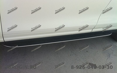 Тюнинг пороги, подножки, ступеньки Porsche Cayenne 958 2010-2014, Порше кайен 958 2010-2014