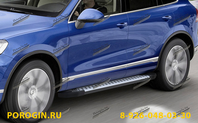 Пороги - подножки Volkswagen Touareg, фольксваген туарег 2 Рестайлинг 2014-20