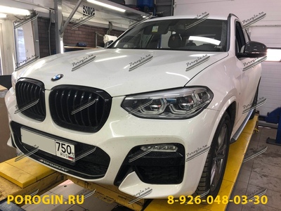 Установка порогов подножки BMW, БМВ X3-G01 2017-2020