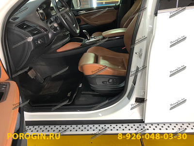 Установка порогов подножки BMW X6-E71 2007-2012