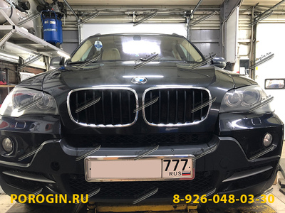 Установка порогов BMW, БМВ X5 E70 2006-2010