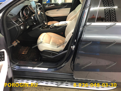 Установка порогов подножки Mercedes-Benz GLE COUPE C292 2015-2019