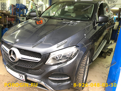 Установка порогов подножки Mercedes-Benz GLE COUPE C292 2015-2019