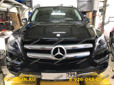 Установка порогов, подножек Mercedes-Benz GL-W166 2012-2016
