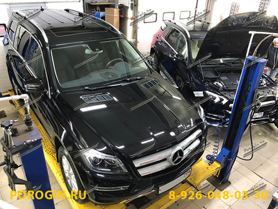 Установка порогов, подножек Mercedes-Benz GL-W166 2012-2016