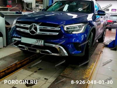 Установка Порогов - подножки Mercedes-Benz GLC COUPE 2019-