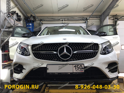 Установка порогов, подножек Mercedes-Benz GLC COUPE C253 2016-2019