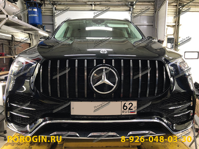 Установка порогов Mercedes-Benz GLE 2 167 2018