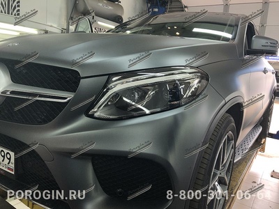Пороги - подножки Mercedes-Benz GLE COUPE x166, мерседес ГЛЕ купе 166 2016-2020