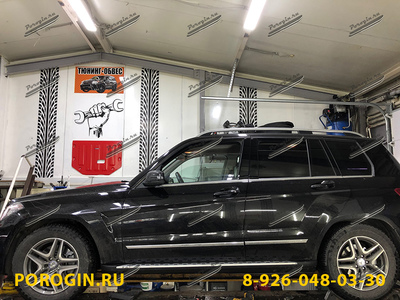 Установка порогов, подножек Mercedes-Benz GLK-klasse 2008-2015