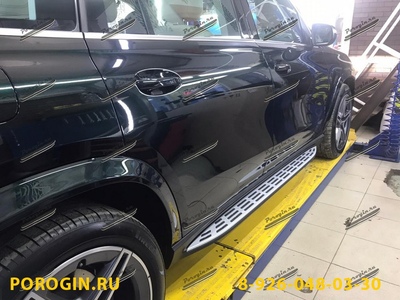 Установка порогов подножки Mercedes-Benz GLS-x167 2019-2020