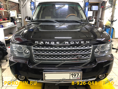 Установка порогов, подножек Range Rover Vogue 2009-2012