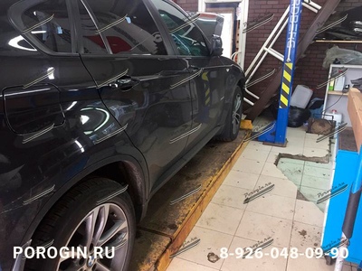 Установка Порогов BMW, БМВ X6-E71 Рестайлинг 2012-2014