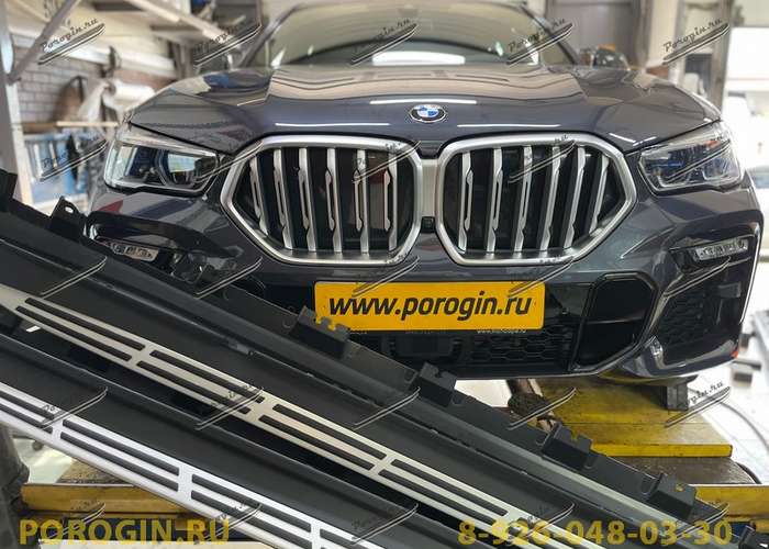 Установка порогов BMW, БМВ X6-G06 2019-2021