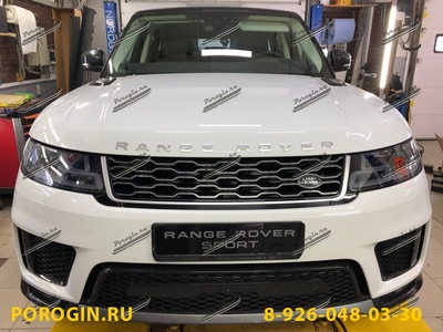 Установка Штатных порогов (подножки) для Range Rover Sport (рендж ровер спорт) 2020 года. 