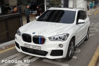 Пороги - подножки BMW, БМВ X1-F48 рестайлинг 2019-