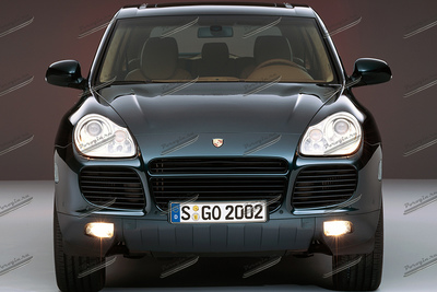 Тюнинг пороги, подножки, ступеньки Porsche Cayenne 955 2002-2007, Порше кайен 2002-2007